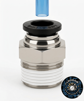 Raccord Pneumatique Cannelure ø8 mm – Filetage Mâle 1/4" BSP