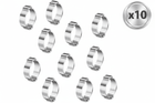 Lot de 10 – Collier de Serrage à Oreille – Diamètre 13-15 mm