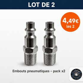Lot de 2 Aboûts Filetés 1/4" – Norme ISO B