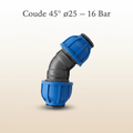 Coude 45° ø25 — 16 Bar