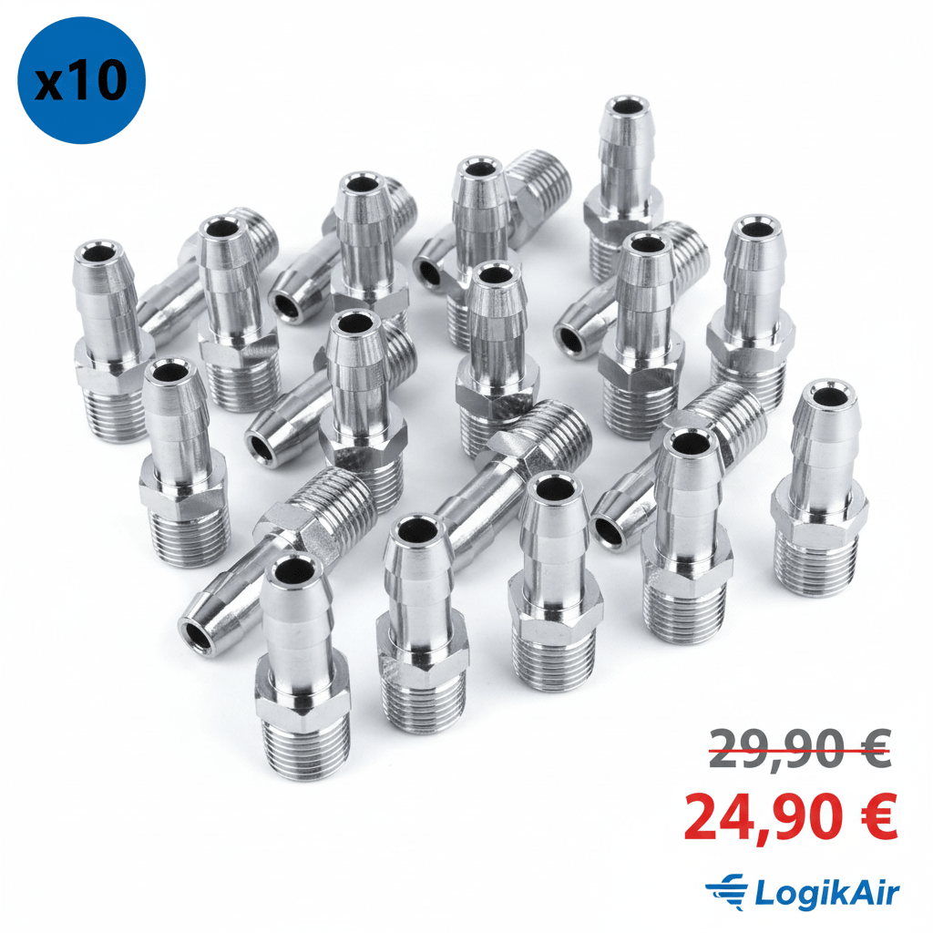 Raccord Canule ø8mm – Lot de 10
