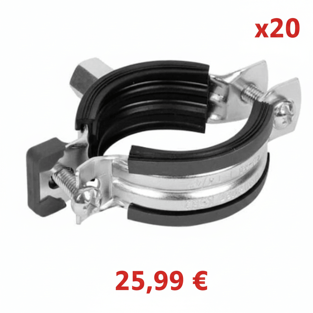 Collier de Serrage ISO – Diamètre 25 à 30 mm – Acier Galvanisé