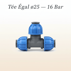 Tée Égal ø25 — 16 Bar